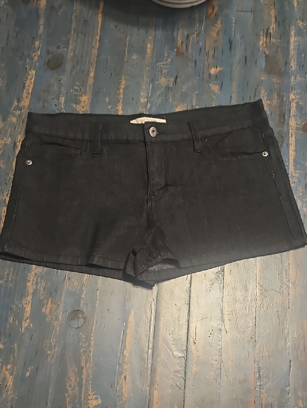 Forever 21 Black Denim Short Shorts